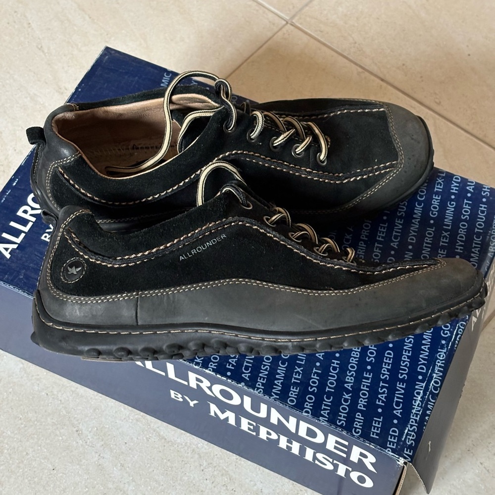Allrounder by Mephisto Action Black Suede Shoes
